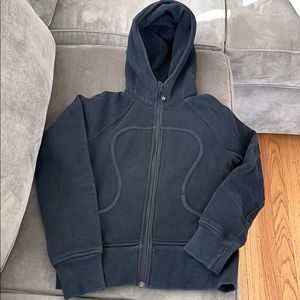 USED Black Lululemon Zip Up Hoodie sz 4